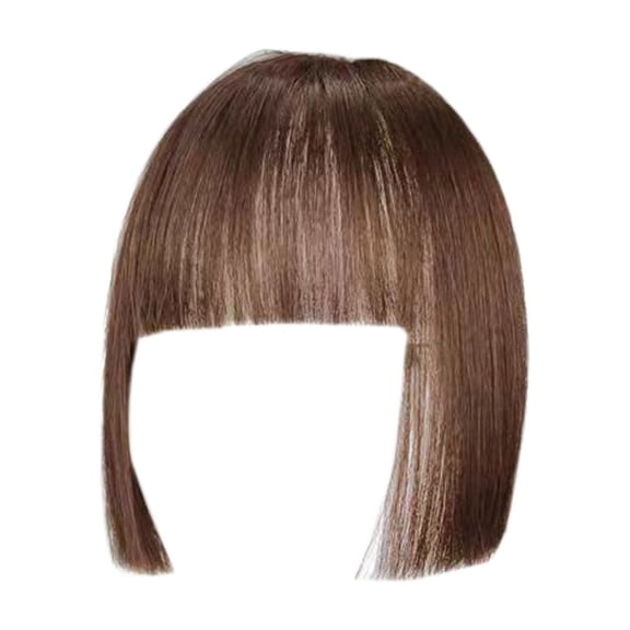FSTDelivery Princess Cut Bangs Anime Net 5.9",Clip on Bangs for Women,Flat Bangs/Fringe Hair Bangs Extension Synthetic Fake Bangs Hairpiece,Cute Lifelike Three Knife Wig Easy for Instant Style Change
