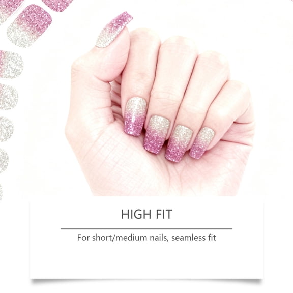FSTDelivery Soft Gel Nail Sticker Set, UV/LED Lamp-Free Nail Wraps, Easy Application Hassle-Free Removal, Up to 21 Days Long-Wear Anti-Chip, Beginners Nail Lovers, Home DIY Manicure Use