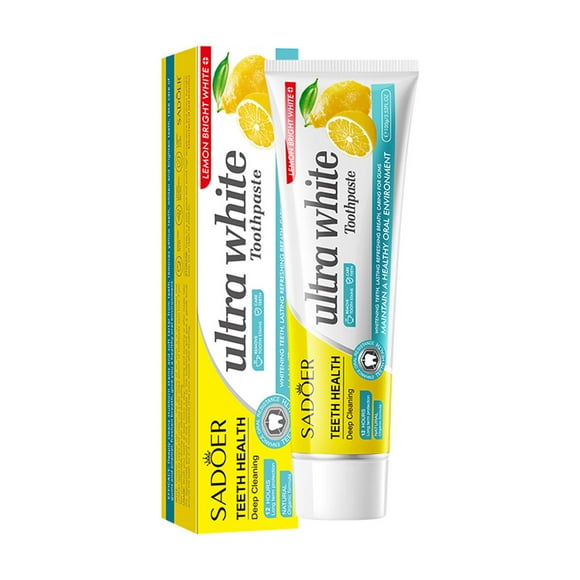 FSTDelivery Whitening Toothpaste,Anticavity Fluoride Toothpaste,Helps Remove Surface Stains,Whitens Teeth,Fresh Breath,Strengthens Tooth Enamel,Protects Against Cavities,Kills Germs,Lemon,Clearance