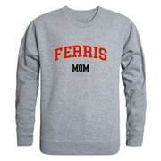 FSU Ferris State University Bulldogs Mom Fleece Crewneck Pullover Sweatshirt Heather Grey Small