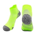 thumbnail image 1 of FSYBOA Boys Athletic Socks, Stretch Ankle Length Non-Slip Breathable Kids Running Socks Green Size 5-16T, 1 of 5