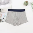 thumbnail image 1 of FSYBOA Boys Cotton Boxer Briefs, Comfort Soft Stretch Casual Kids Underwear Gray Size 6-7T, 1 of 5