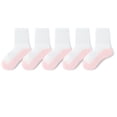 thumbnail image 1 of FSYBOA Boys Cotton Socks Size 11T, Breathable Daily Wear School Uniform 5 Piece Kids Crew Socks Pink, 1 of 2
