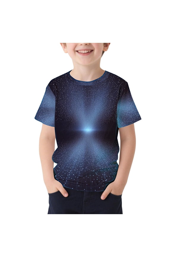 Boys Graphic Tees, Gifts Crewneck Summer Shorts Sleeves Kids Tops Multicolor Size 5 T