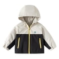 thumbnail image 1 of FSYBOA Boys Rain Jackets Size 8-10T with Pockets, Casual Zip Up Lightweight Waterproof Kids Fall Outerwear Black, 1 of 8