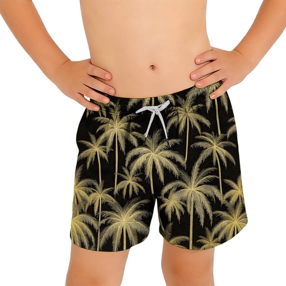 FSYBOA Boys Swim Trunks, Quick Dry Elastic Waist Breathable Above the Knee Kids Swimming Shorts Multicolor Size 6-7 T
