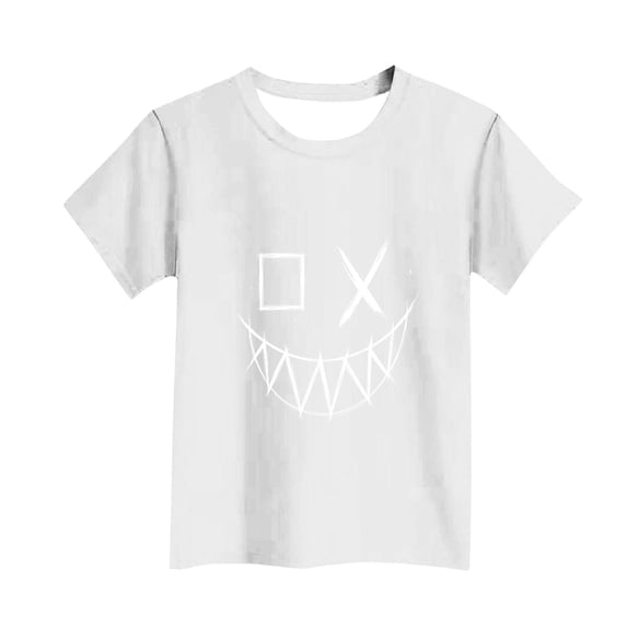 FSYBOA Boys T Shirts, Crew Neck Short Sleeve Summer Casual Kids Graphic Tees Beige Size 7-8 T