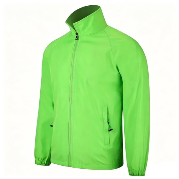 FSYBOA Boys Zip Up Jackets, Windproof Lightweight Athletic Casual Kids Fall Outerwear Green Size 13-14T
