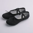 thumbnail image 1 of FSYBOA Girl Dance Shoes, Non Slip Elastic Straps Soft Sole Closed Ballet Shoes for Girls Black Size 6.5T, 1 of 6
