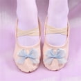 thumbnail image 1 of FSYBOA Girl Dance Shoes, Non Slip Elastic Straps Solid Color Soft Sole Children's Ballet Shoes Beige Size 12.5(Little Kids), 1 of 3