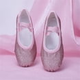 thumbnail image 1 of FSYBOA Girl Dance Shoes, Non Slip Elastic Straps Yoga Soft Sole Girl Ballet Shoes Rose Gold Size 10(Little Kids), 1 of 9