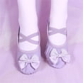 thumbnail image 1 of FSYBOA Girl Dance Shoes, Summer Soft Sole Elastic Straps Non Slip Children's Ballet Shoes Purple Size 1.5(Big Kids), 1 of 3