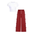 thumbnail image 1 of FSYBOA Girls Casual Outfit Sets, Relaxed Fashion Summer 2 Piece Kids Clothing Set Red Size 9-10T, 1 of 5