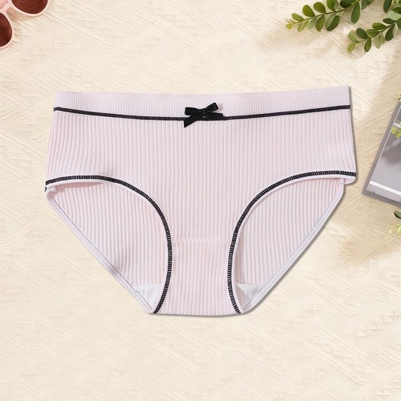 FSYBOA Girls Cotton Briefs, Comfort Casual Breathable Stretch Kids Underwear Pink Size 8-10T