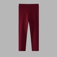 thumbnail image 1 of FSYBOA Girls Cotton Leggings, Elastic Waist Stretch Athletic Casual Fall Bottoms Wine Size 4-5T, 1 of 4