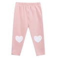 thumbnail image 1 of FSYBOA Girls Cotton Leggings Size 6T, Cute Stretch Elastic Waist Casual Fall Bottoms Pink, 1 of 4