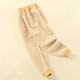 thumbnail image 1 of FSYBOA Girls Cotton Leggings, Stretch Casual Elastic Waist Warm Fall Bottoms Yellow Size 4-5T, 1 of 6