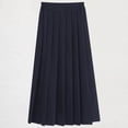 thumbnail image 1 of FSYBOA Girls Cotton Skirts, School Elastic Waist Summer Casual Girls Pleated Skirt Navy Size 13-13.5T, 1 of 3