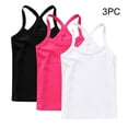 thumbnail image 1 of FSYBOA Girls Cotton Tank Tops, Casual Crew Neck Sleeveless 3 Piece Kids Summer Shirts Multicolor Size 10-12T, 1 of 9