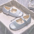 thumbnail image 1 of FSYBOA Girls Dress Shoes Size 4T, Hook and Loop Strap Soft Soled Casual Summer Kids Party Shoes Silver, 1 of 6