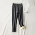 thumbnail image 1 of FSYBOA Girls Fleece Lined Leggings, Elastic Waist Casual Stretch Warm Fall Pants Dark Gray Size 10-11T, 1 of 5