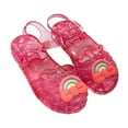 thumbnail image 1 of FSYBOA Girls Jelly Sandals, Adjustable Strap Closed Toe Non-Slip Cute Kids Summer Shoes Pink Size 11.5 (Little Kid), 1 of 9