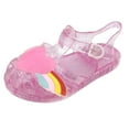 thumbnail image 1 of FSYBOA Girls Jelly Sandals, Adjustable Strap Gifts Closed Toe Non-Slip Kids Summer Shoes Pink Size 1.5 (Big Kid), 1 of 9