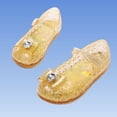 thumbnail image 1 of FSYBOA Girls Jelly Sandals, Closed Toe Flats Shoes Casual Non-Slip Kids Summer Shoes Gold Size 10.5(Little Kids), 1 of 9