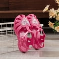 thumbnail image 1 of FSYBOA Girls Jelly Sandals Size 13(Big Kids), Fashion Adjustable Strap Non-Slip Closed Toe Girls Beach Shoes Hot Pink, 1 of 9