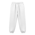 thumbnail image 1 of FSYBOA Girls Jogger Sweatpants, Relaxed Fit Elastic Bottom Daily Elastic Waist Fall Pants White Size 7-8T, 1 of 6