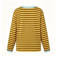 thumbnail image 1 of FSYBOA Girls Long Sleeve Shirts, Crew Neck Casual Striped Fall Kids Pullover Tops Size 11-12T, 1 of 8