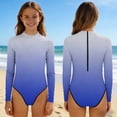 thumbnail image 1 of FSYBOA Girls One-piece Swimsuits, Long Sleeve Summer Vacation Casual Kids Bathing Suits&nbsp; Sky Blue Size 9-10T, 1 of 6