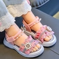 thumbnail image 1 of FSYBOA Girls Sandals, Casual Open Toe Non-Slip Outdoors Summer Shoes Pink Size 1.5(Big Kids), 1 of 7