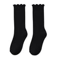 thumbnail image 1 of FSYBOA Girls Socks, Soft Casual Cute Stretchable Kids Crew Socks Black Size 6-14T, 1 of 6