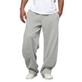 thumbnail image 1 of FSYBOA Men's Sweatpants with Pockets, Straight-Leg Casual Relaxed Fit Elastic Waist Men's Athletic Pants Gray Size M, 1 of 5