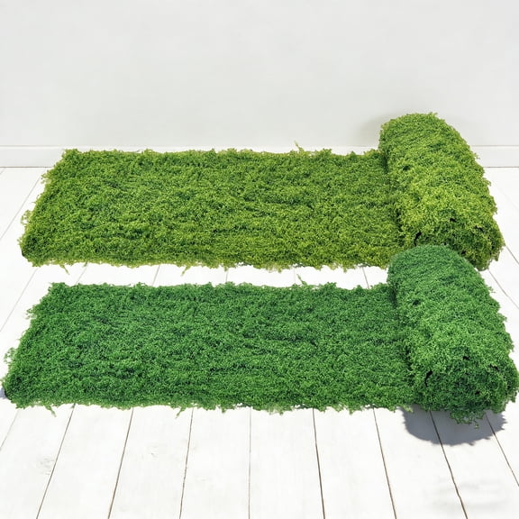 FSZNKJ Artificial Moss Roll, Deep Green 12inĂ—79in | Craft & Model Base Material | Photography Backdrop Fabric | Eco-Friendly, Cuttable