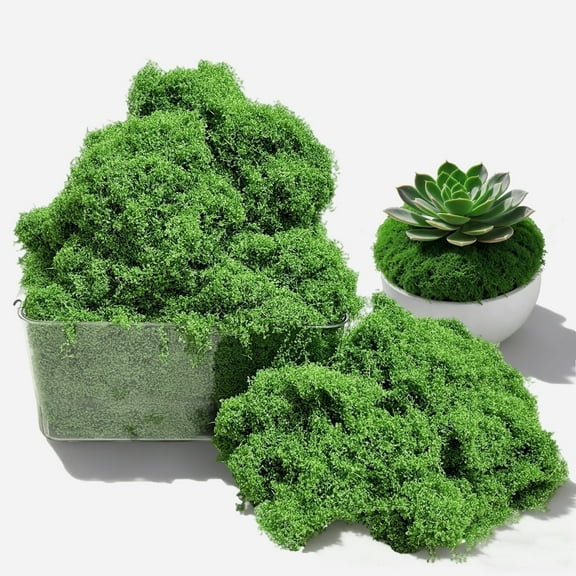 Tifaealis Bulk Artificial Moss 500g Commercial Size for Large Area Coverage, Realistic Green Moss for Landscaping, Stage Design, Event Backdrops & Displays