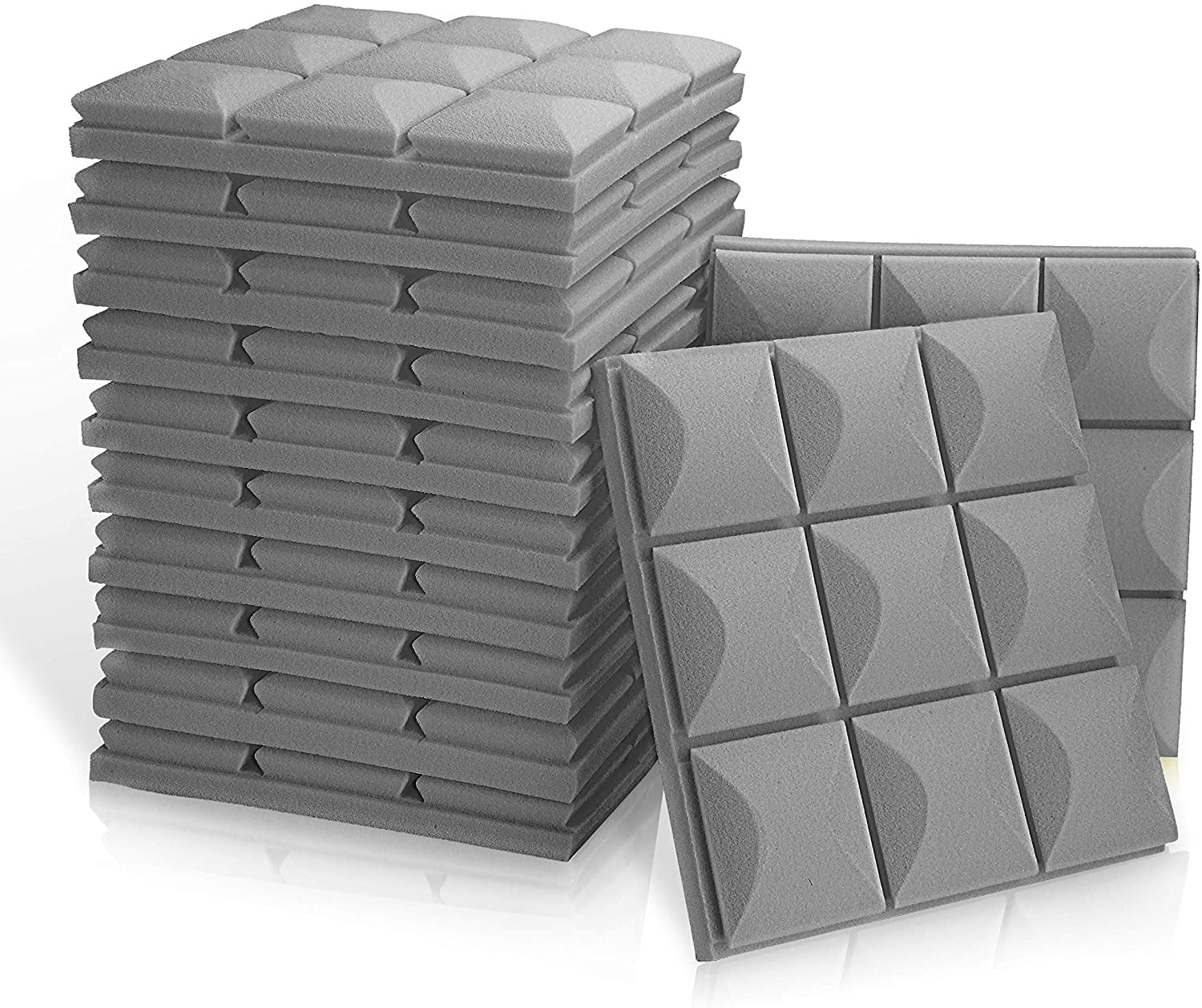 FStop Labs Gray Soundproof Rated Mushroom Foam 12" x 12" Acoustic Damper (12 Counts)