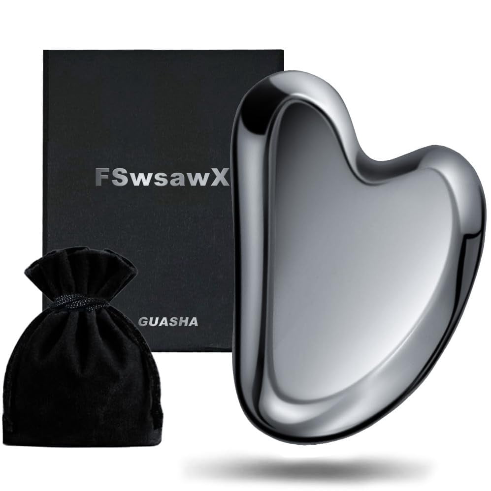 FSwsawX Terahertz Gua sha STF9 Facial Tool， Natural Terahertz Gua sha