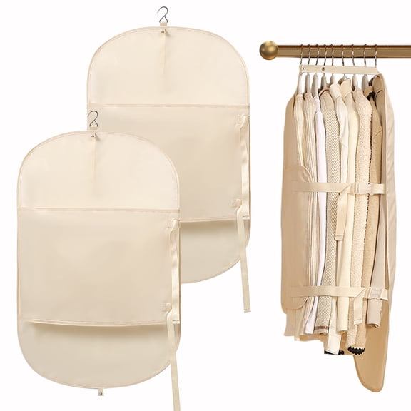 FT Hita 2Pack Closet Organizer Space Saver Compression Hanger Bag,No-Fold Clothes Storage,Compression Storage Bag for Coat,Sweater,Seasonal clothes