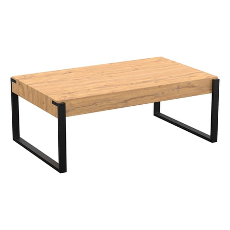 FT110RIDLW-A: Ridgewood Rectangular Coffee Table or TV Stand Light Rustic Wood Effect