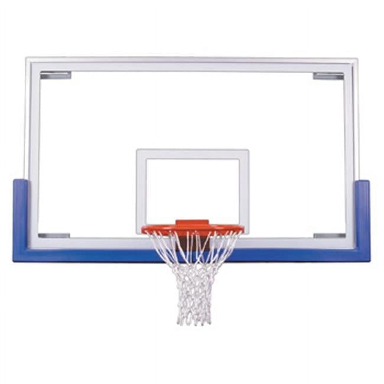 FT235 Tempered Glass 42 X 72 in. Unbreakable Short Glass Backboard, Black