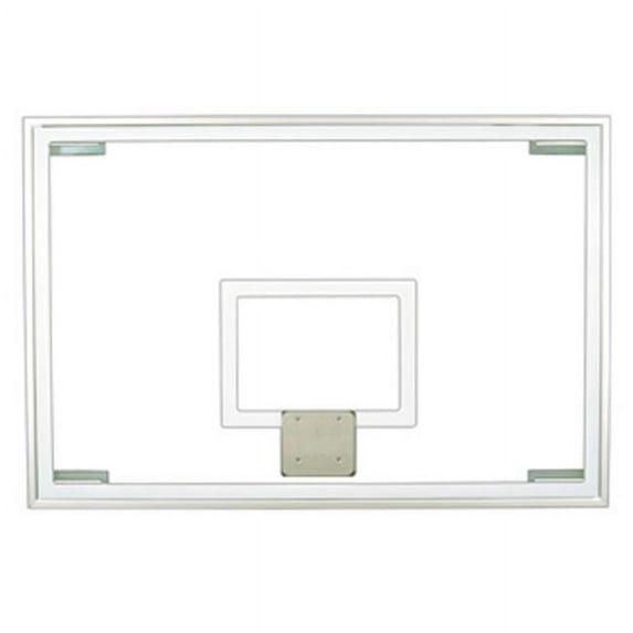 FT236 Tempered Glass 48 X 72 in. Official Glass Backboard, Grey