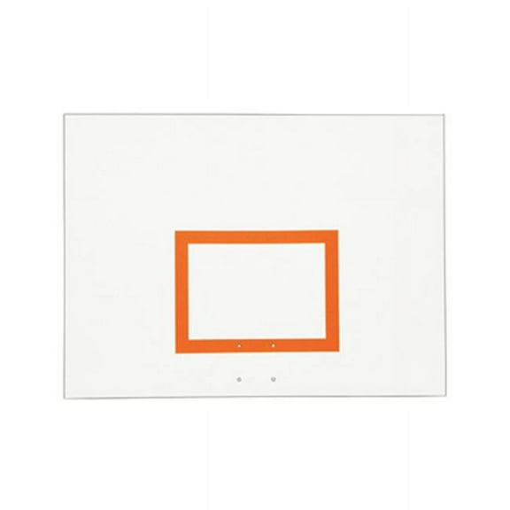FT260B Steel 42 x 60 in. Rectangular Steel Backboard with Brackets, Grey