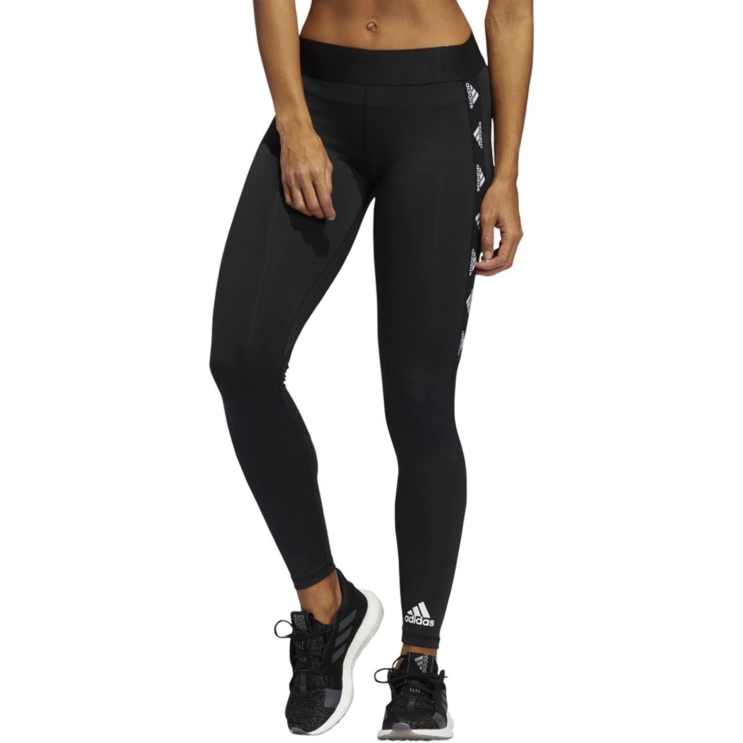 adidas alphaskin leggings in black