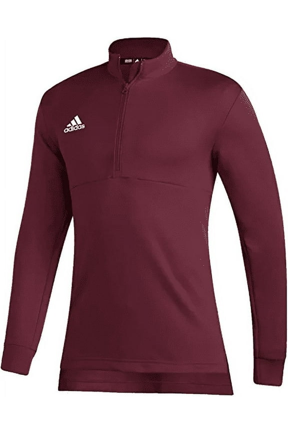 FT3327 Adidas Men's Team Issue 1/4 Zip Pullover Team Collegiate Burgundy/White S