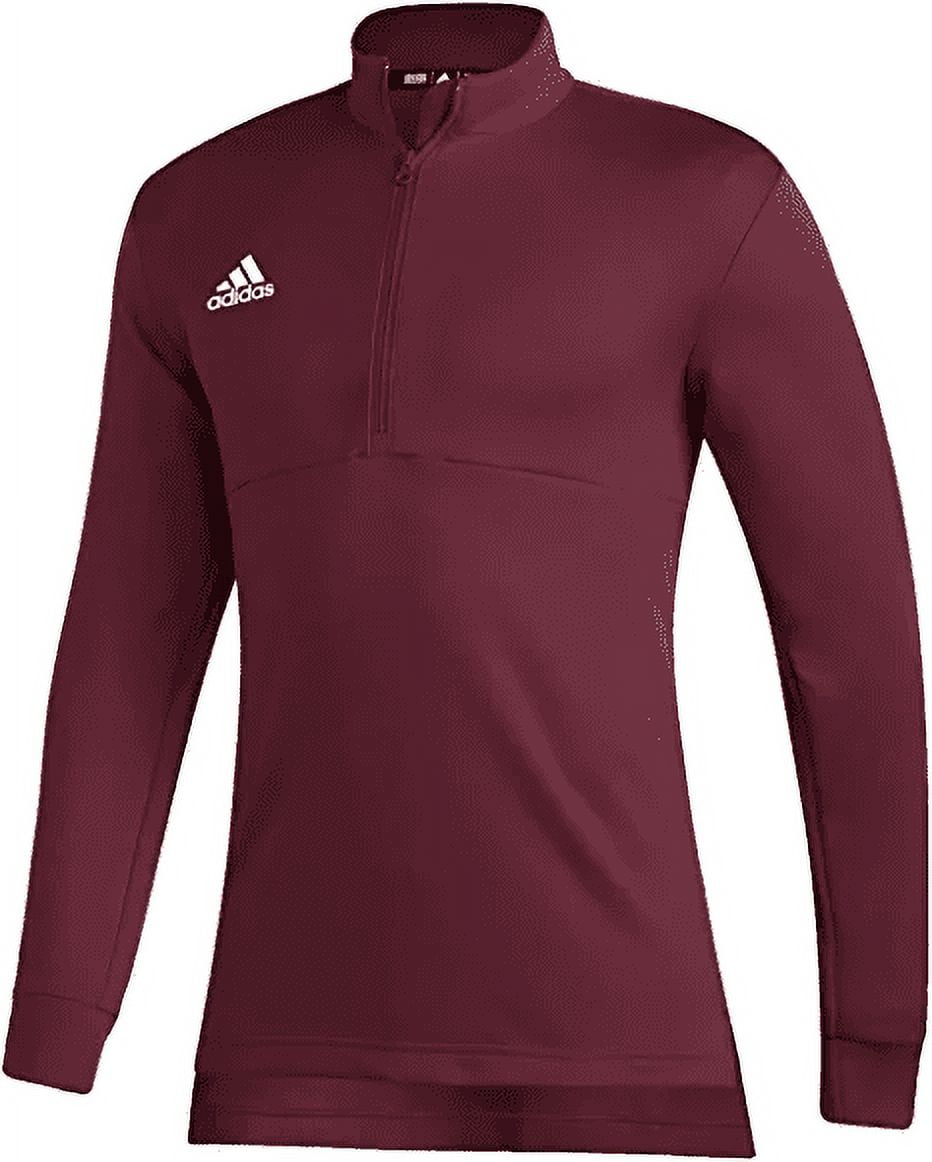 FT3327 Adidas Team Issue 1/4 Zip Pullover - Collegiate Burgundy/White - 4XL