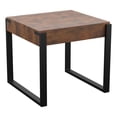 thumbnail image 1 of FT50RIDDW-A: Ridgewood Side Table, End Table, Accent Table, Nightstand. Dark Rustic Wood, Black Metal Legs, 1 of 4