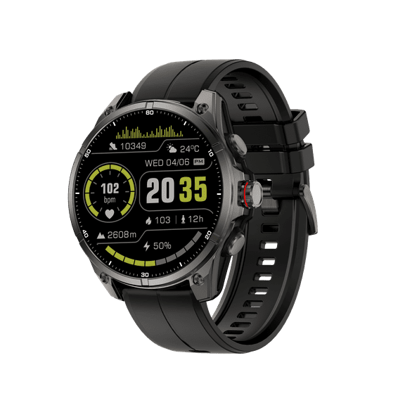 FT66 Smart Outdoor Sports Watch, 1.43-inch HD Screen, Bluetooth Call, Body Temperature Detector.