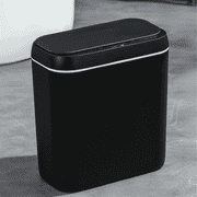 FTCBJJA 4.5 Gallon Black Trash Can with Lid, Touchless Automatic Garbage Bin with Silent Close, Motion Sensor Smart Trash Bin for Kitchen & Bathroom
